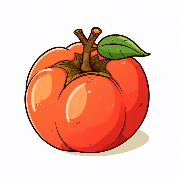 Vector persimmon cartoon vector