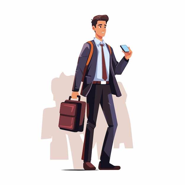 Vector person business person male to guide customers