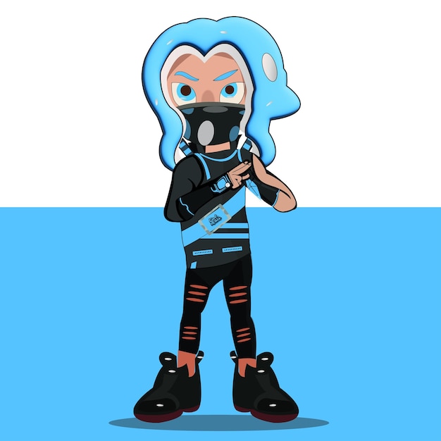 person in gas masK Template