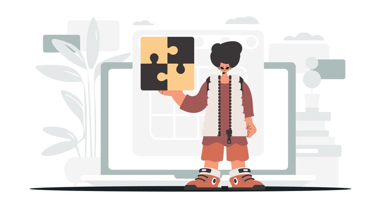 Vector the person is holding a stun hoard work subject trendy style vector illustration