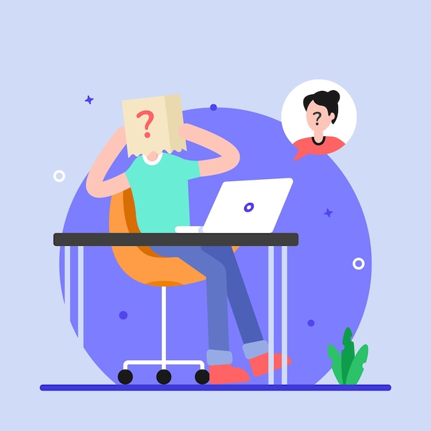 person monitoring data online flat illustration of trading platform