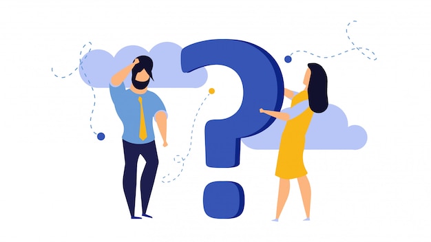 Person people question mark answer illustration concept action.