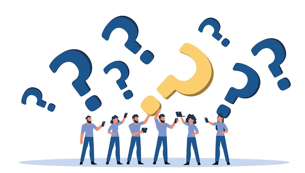 Person question icon work vector people illustration concept