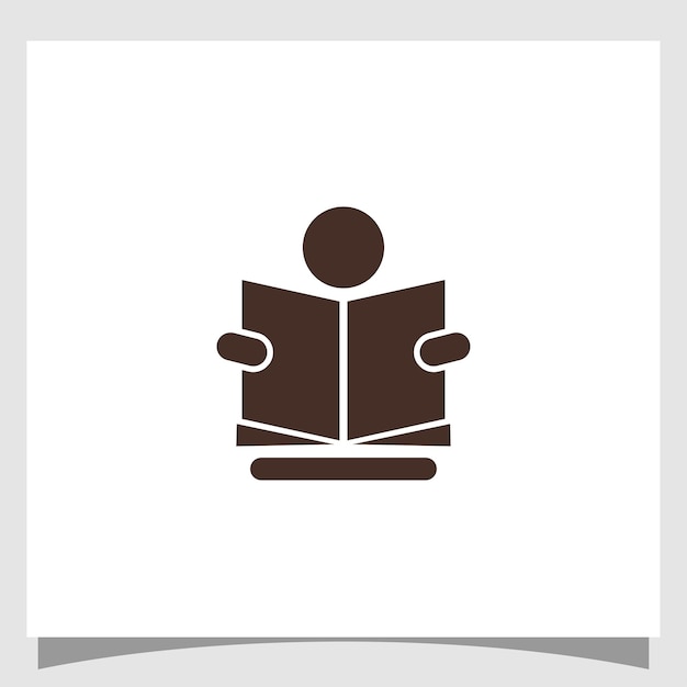 Person reading a book icon