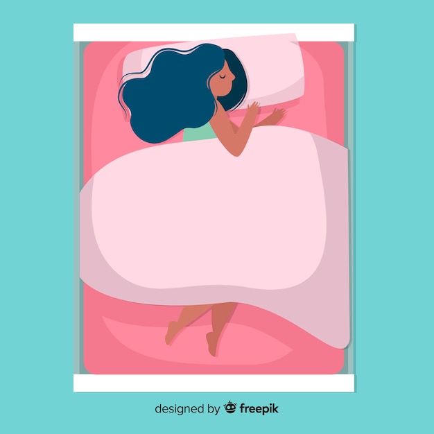 Vector person sleeping