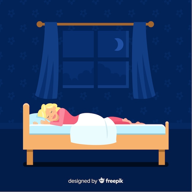 Vector person sleeping