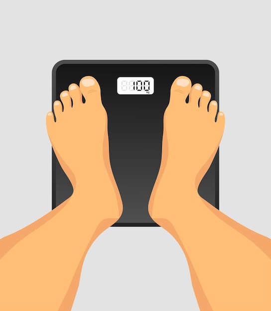 Personal human scales overweight dieting Vector Image