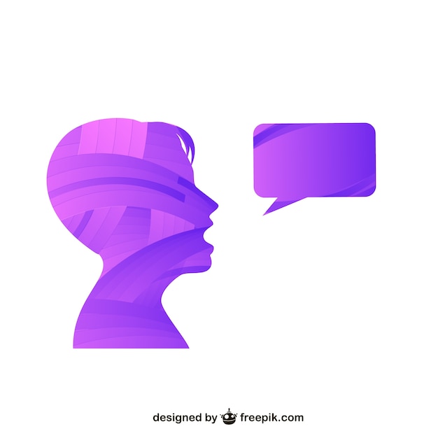 Person talking silhouette