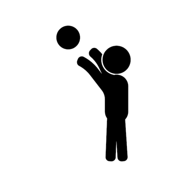 Stick man throwing a ball - Free sports icons