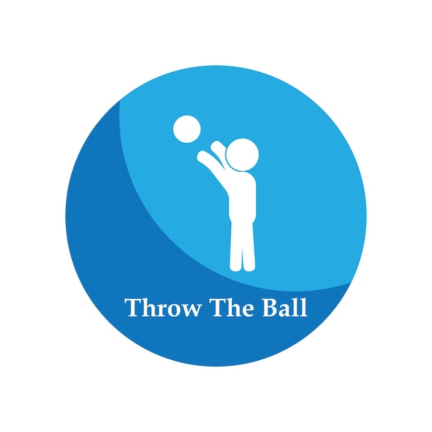 Person throwing ball icon vector