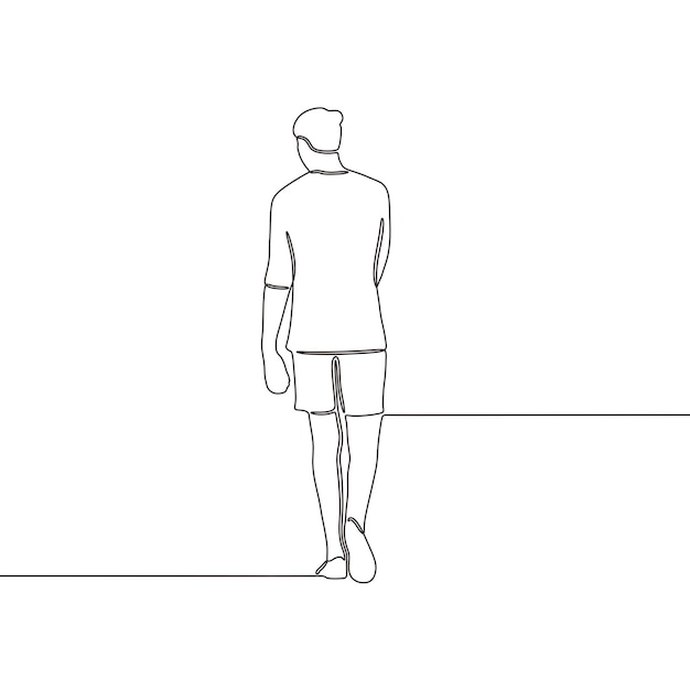 A person walking in a line with one hand on the ground.