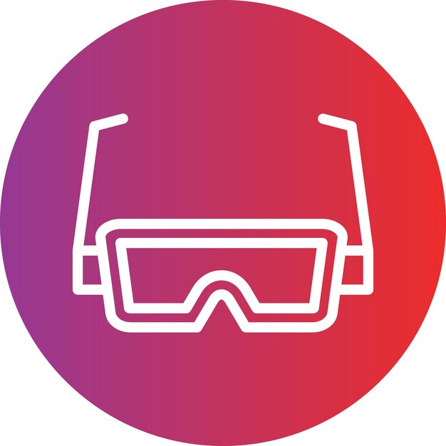 a person wearing goggles and a red circle with a red circle around it