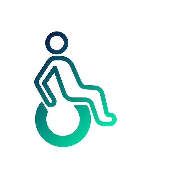 Vector person in wheel chair