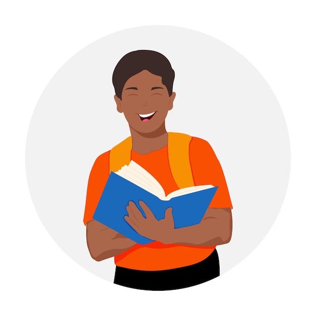 person with a book back to school vector illustration