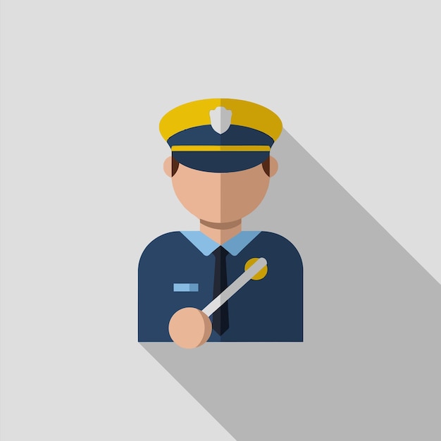 a person with a police uniform and a pencil in his hand