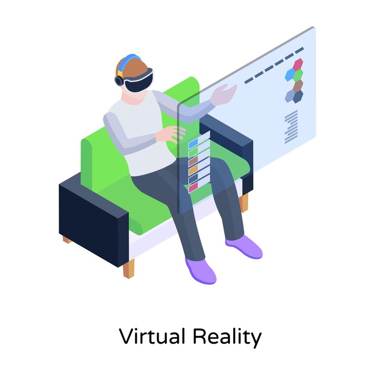 Vector person working with robot an isometric icon of robot intelligence