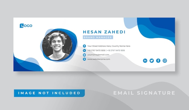 Personal business email signature template design