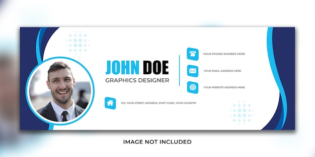 Personal and company email signature template for mail