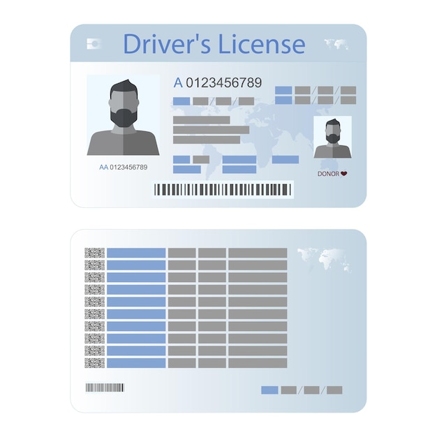 Personal driving license driving license identity card ID card