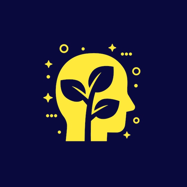 Personal growth, mindset icon, vector