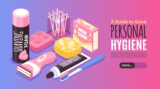 Personal hygiene banner illustration