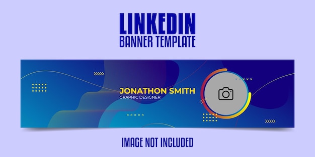 Personal identity Gradient flued social media banner premium template