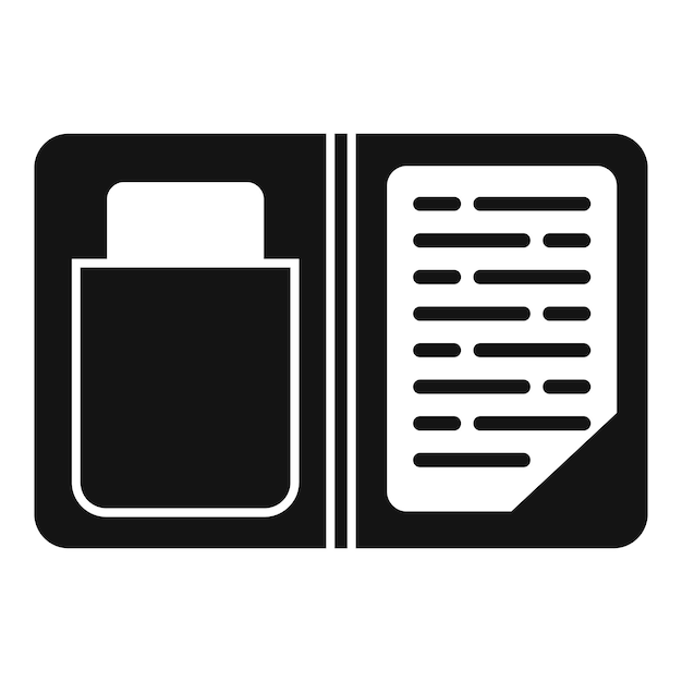 Vector personal notebook icon simple vector office service client call