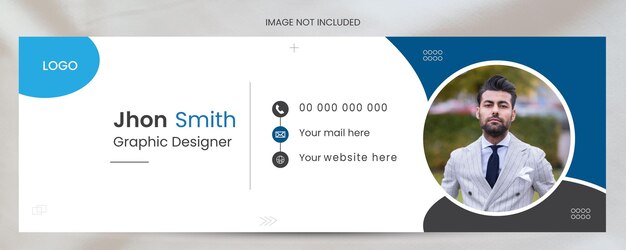 Vector personal social media cover design or email signature template