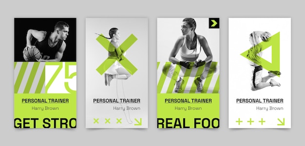 Personal trainer instagram verhalen ontwerp