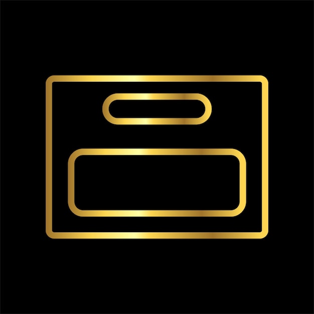 Персонализированное совершенство золото Имя Тег Дизайн Вектор икона шаблон плоский