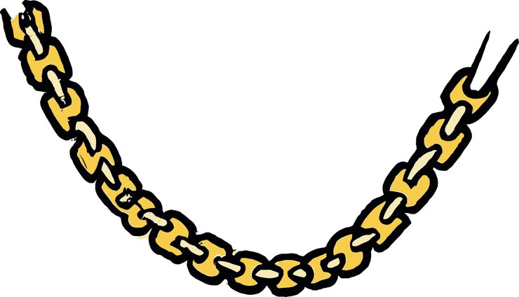 Vector personalized prestige golden chain reflecting your unique style and status