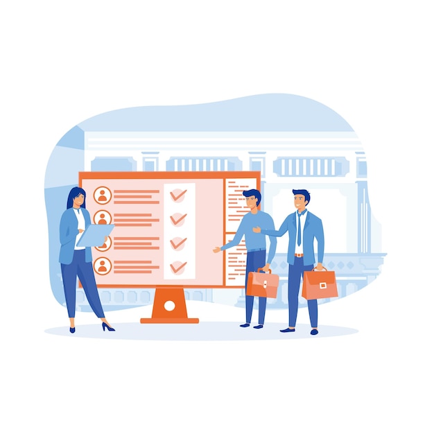 人事審査のオンライン サービスまたはプラットフォーム ビジネスの採用と従業員の管理