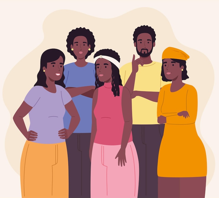 Vector persons african american