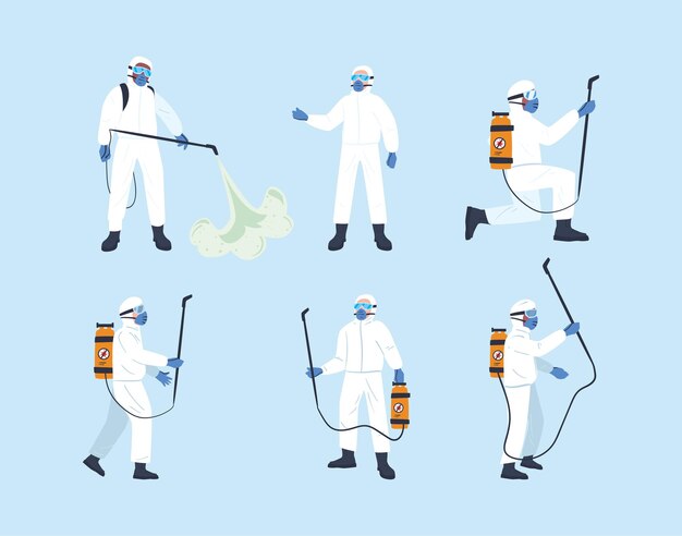 Vector persons disinfecting virus