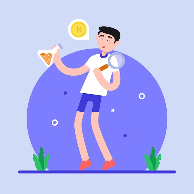 Persons with megaphones flat illustration of digital marketing