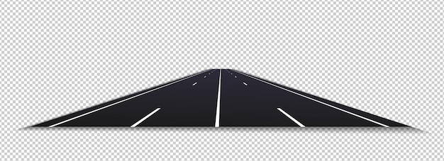 Perspectiefbeeld van een snelweg
