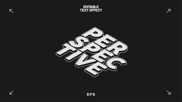 Perspective 3D Editable Text Effect