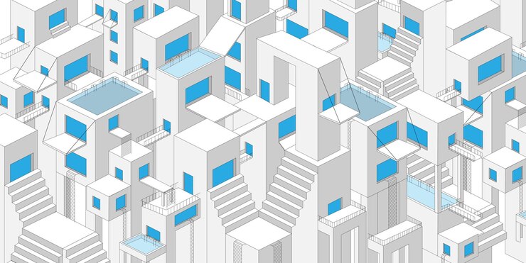 Vector perspective city
