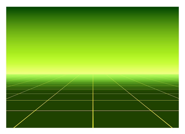 벡터 레트로 미래파 스타일의 원근감 격자 80 년대 공상 과학 스타일의 추상 밝은 배경