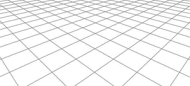 Perspective grid template Line pattern ground background Vector illustration