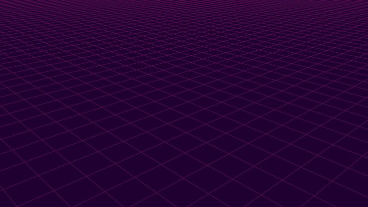 Vector perspective pink grid on a dark background futuristic vector illustration background in the style of the 80s
