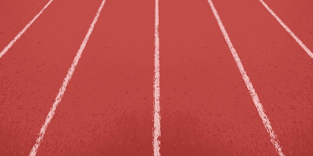 ランニングトラックの赤いゴム表面の視点