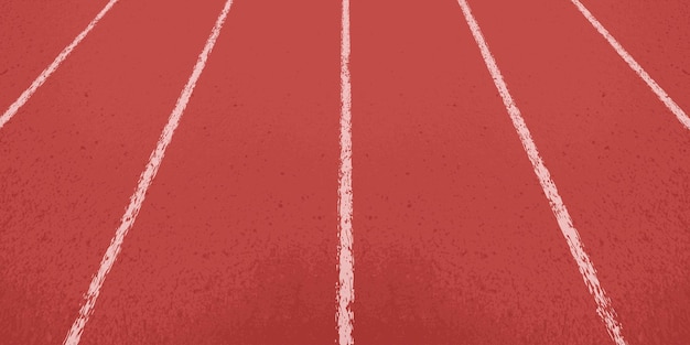 Vector perspective view of the red rubber surface of the running track