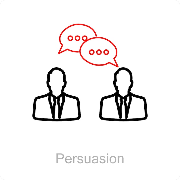 Persuasion and convincing icon concept