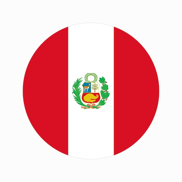 Peru flag simple illustration for independence day or election