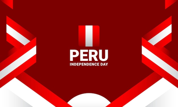 Vector peru independence day event celebrate background