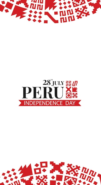 Peru Independence Day National pattern