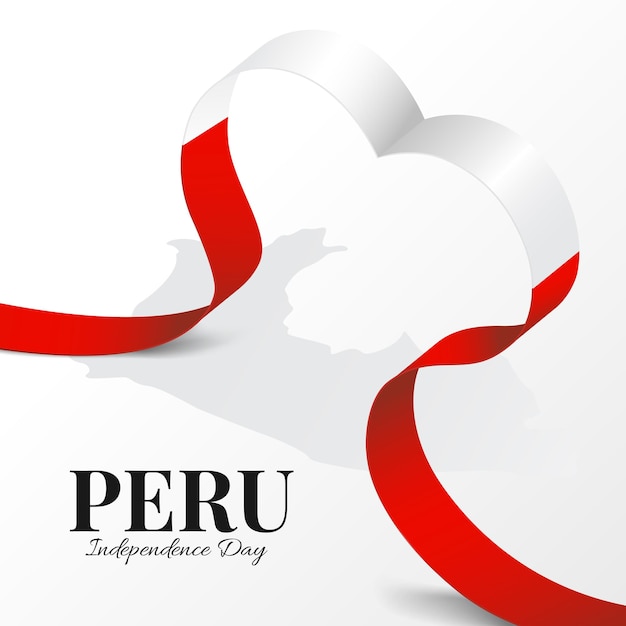 Peru Independence Day Ribbon