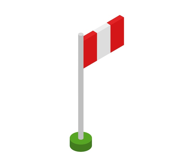 Peru isometrische vlag