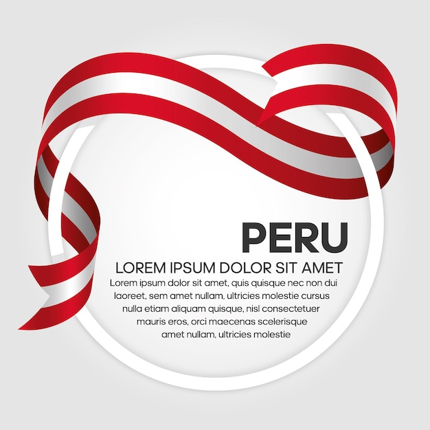 Peru lint vlag vector illustratie op een witte achtergrond